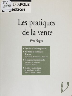 cover image of Les pratiques de la vente